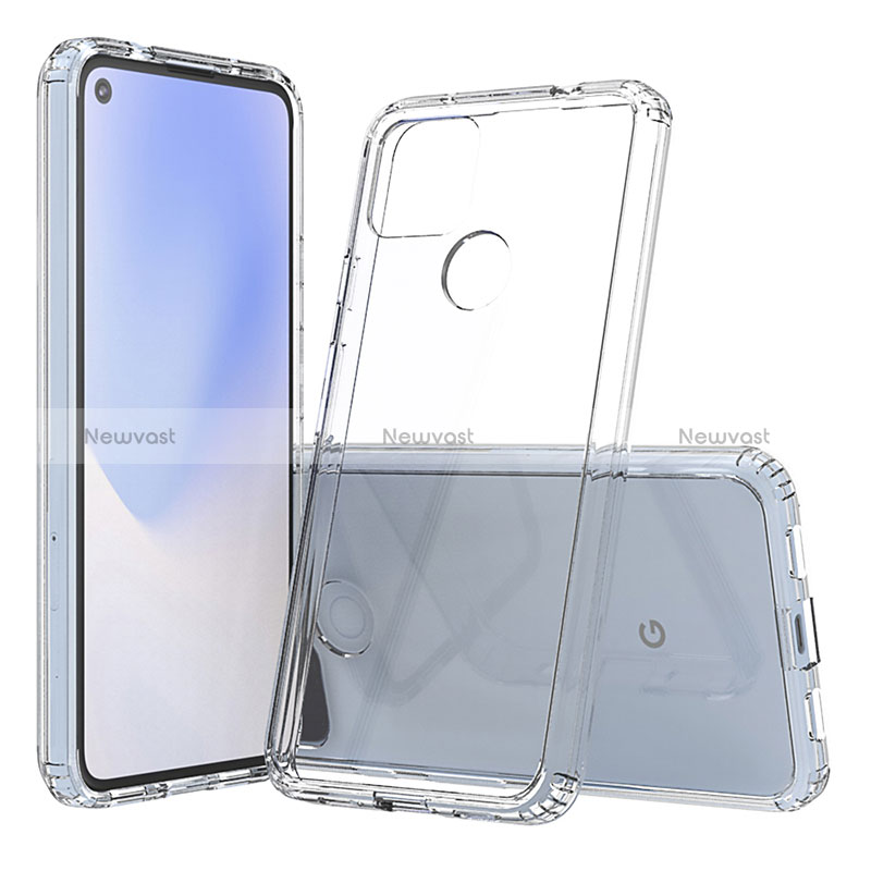 Silicone Transparent Frame Case Cover 360 Degrees ZJ5 for Google Pixel 4a 5G