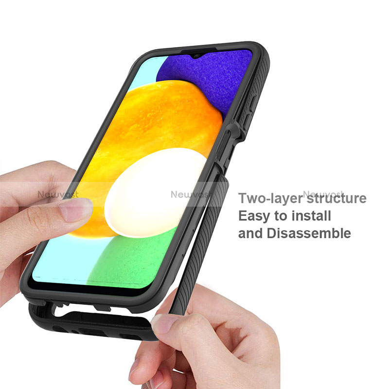 Silicone Transparent Frame Case Cover 360 Degrees ZJ5 for Samsung Galaxy M02s