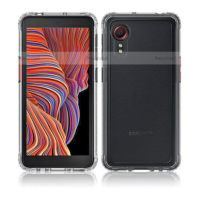 Silicone Transparent Frame Case Cover 360 Degrees ZJ5 for Samsung Galaxy XCover 5 SM-G525F
