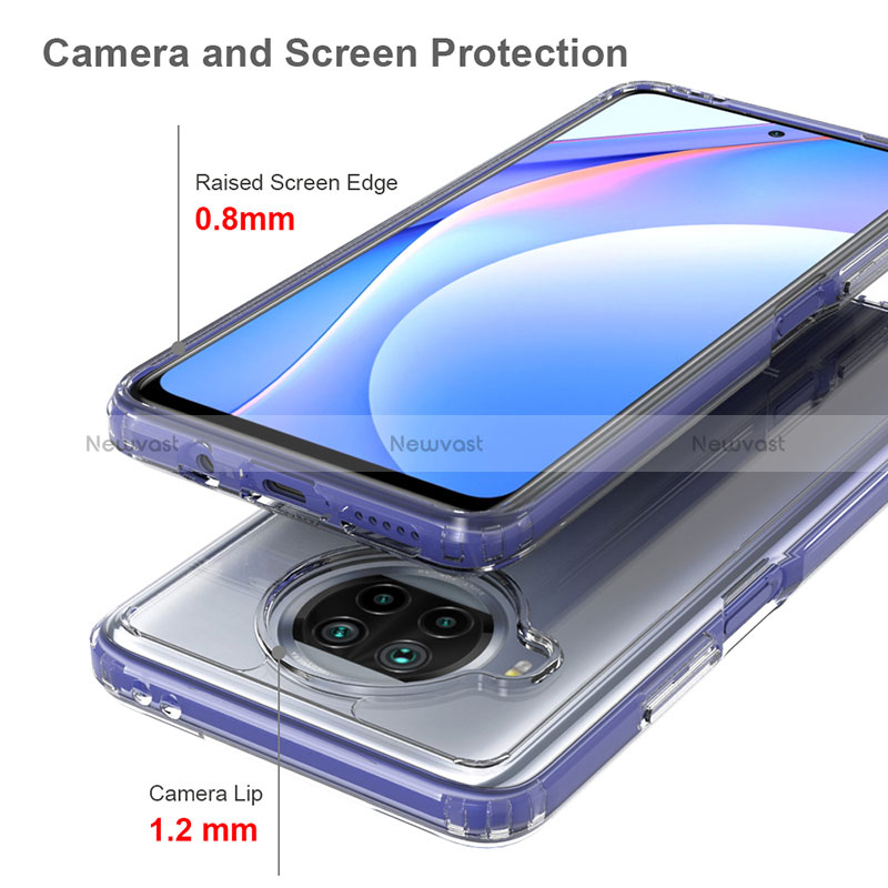 Silicone Transparent Frame Case Cover 360 Degrees ZJ5 for Xiaomi Mi 10i 5G