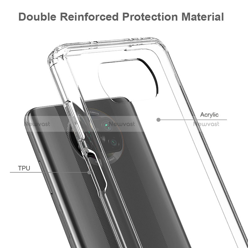 Silicone Transparent Frame Case Cover 360 Degrees ZJ5 for Xiaomi Poco X3 NFC