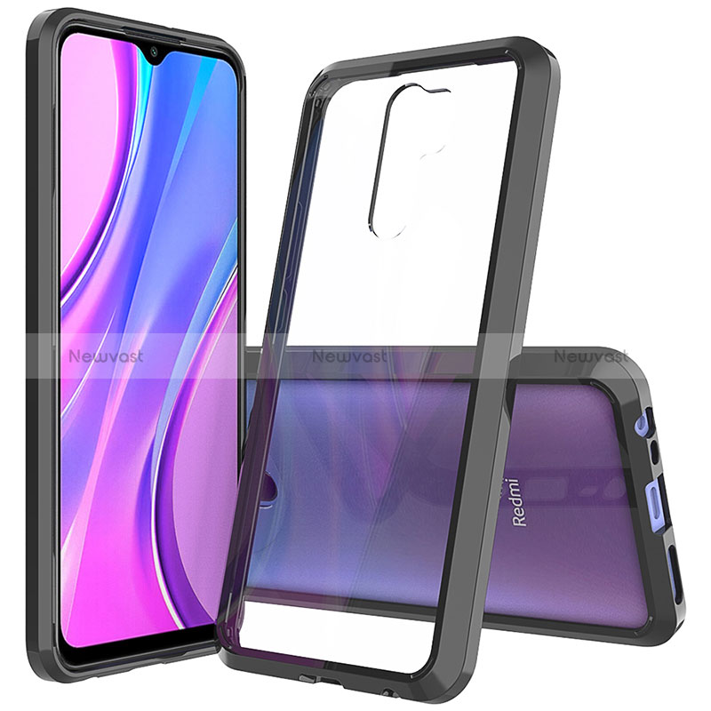 Silicone Transparent Frame Case Cover 360 Degrees ZJ5 for Xiaomi Redmi 9