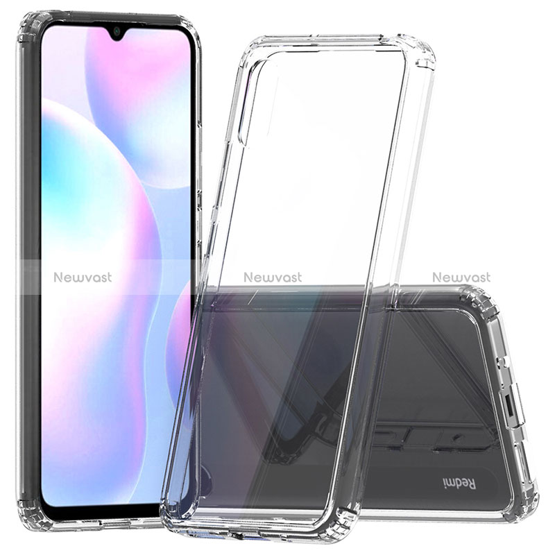 Silicone Transparent Frame Case Cover 360 Degrees ZJ5 for Xiaomi Redmi 9AT