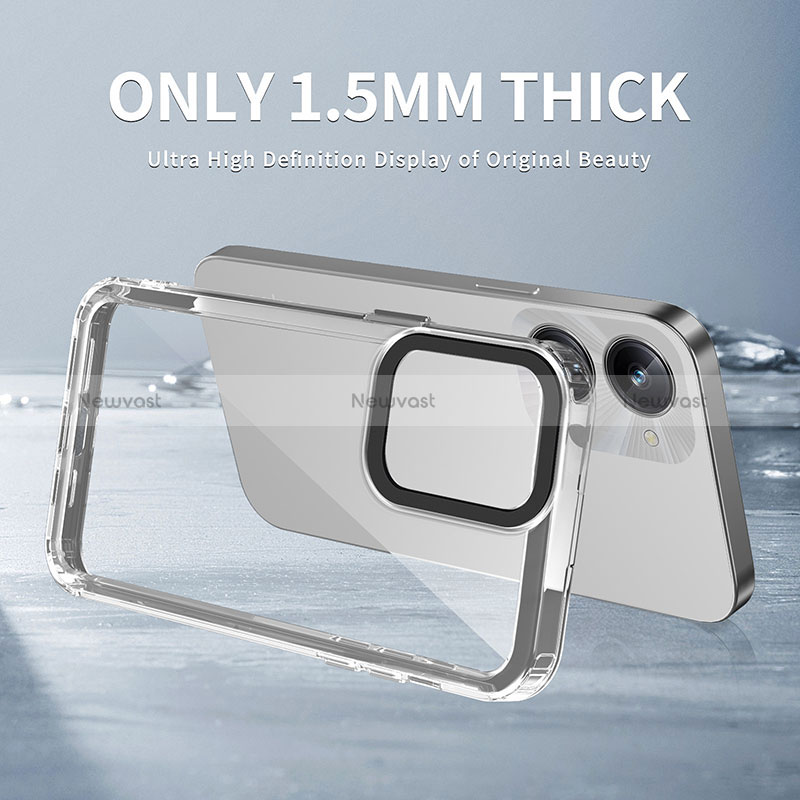 Silicone Transparent Frame Case Cover AC1 for Realme 10 Pro 5G