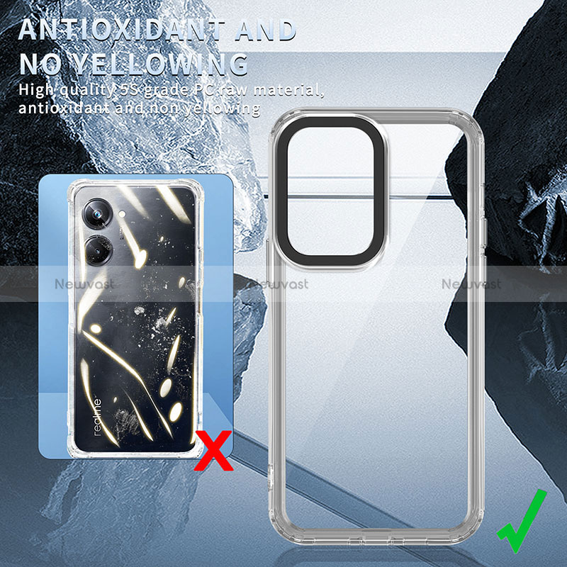 Silicone Transparent Frame Case Cover AC1 for Realme 10 Pro 5G