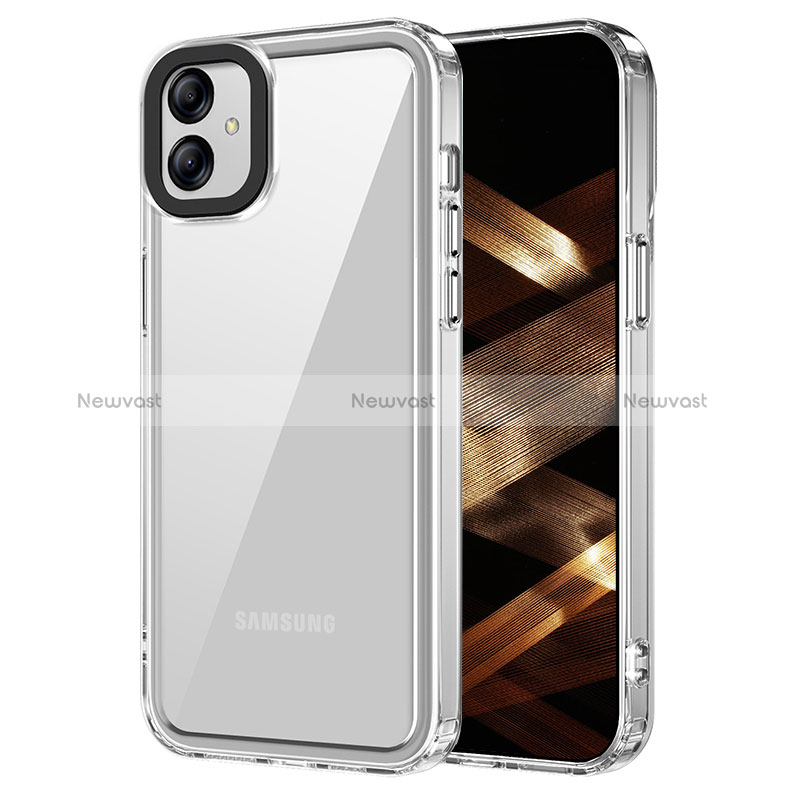 Silicone Transparent Frame Case Cover AC1 for Samsung Galaxy A04 4G