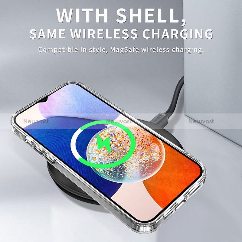 Silicone Transparent Frame Case Cover AC1 for Samsung Galaxy A14 5G