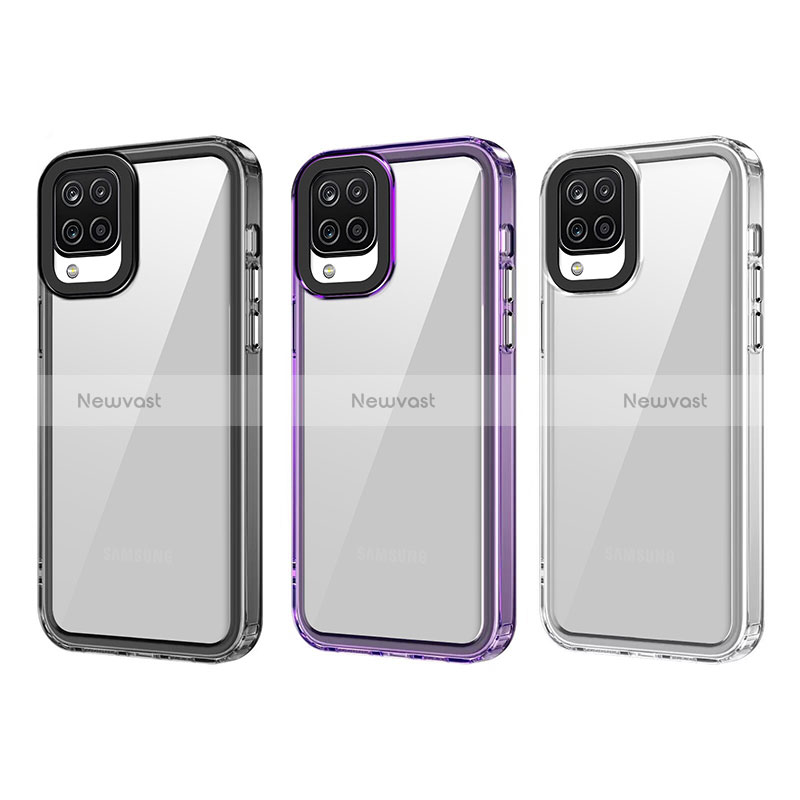 Silicone Transparent Frame Case Cover AC1 for Samsung Galaxy F12