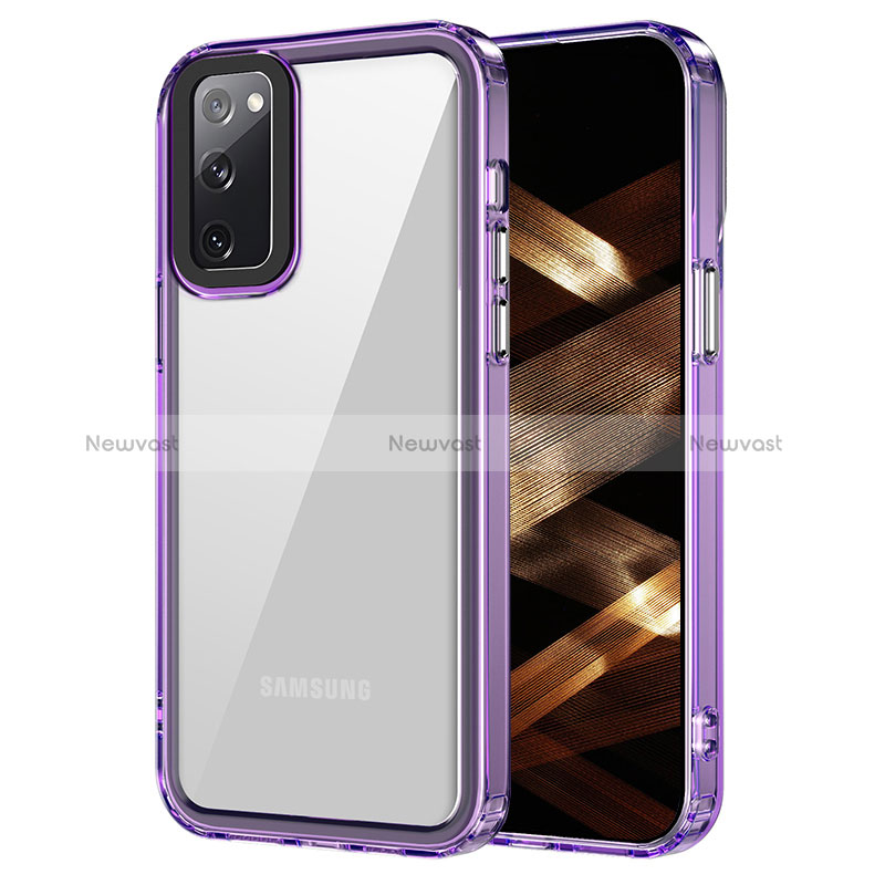 Silicone Transparent Frame Case Cover AC1 for Samsung Galaxy S20 FE (2022) 5G