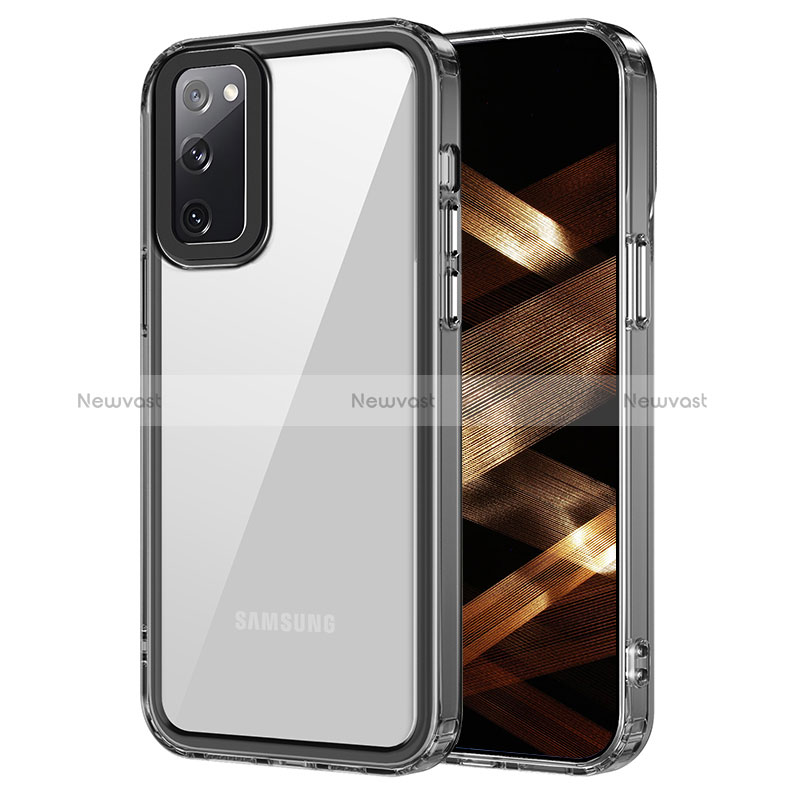 Silicone Transparent Frame Case Cover AC1 for Samsung Galaxy S20 Lite 5G Black