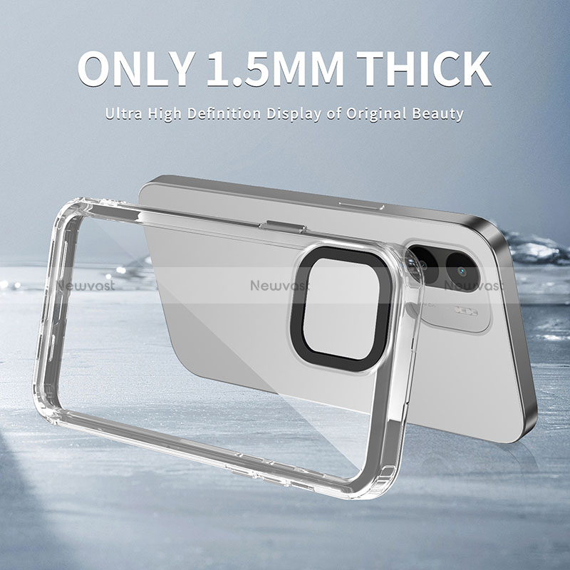Silicone Transparent Frame Case Cover AC1 for Xiaomi Redmi A2 Plus