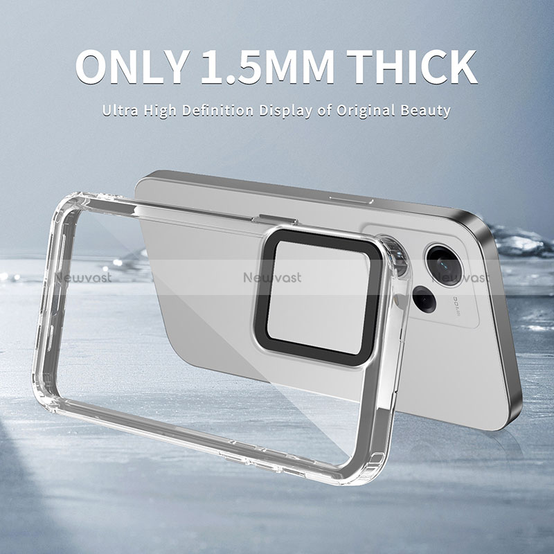 Silicone Transparent Frame Case Cover AC1 for Xiaomi Redmi Note 12 Pro 5G