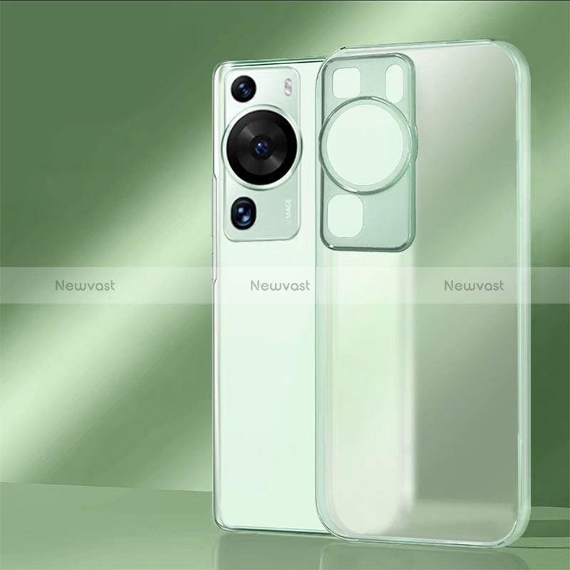 Silicone Transparent Frame Case Cover for Huawei P60 Pro