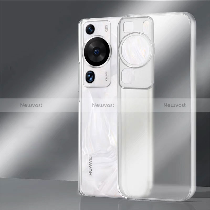 Silicone Transparent Frame Case Cover for Huawei P60 Pro