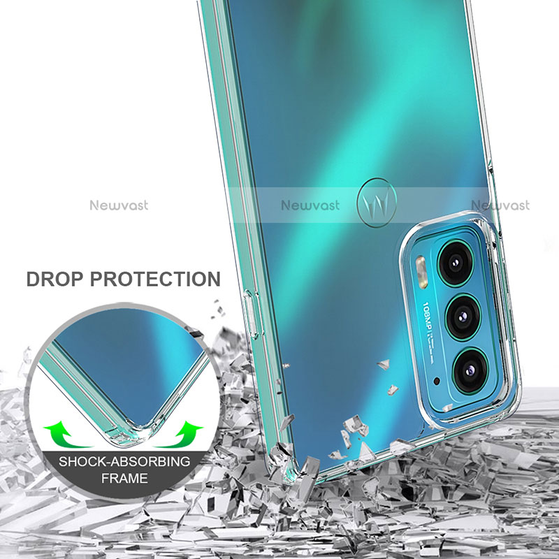 Silicone Transparent Frame Case Cover for Motorola Moto Edge 20 5G