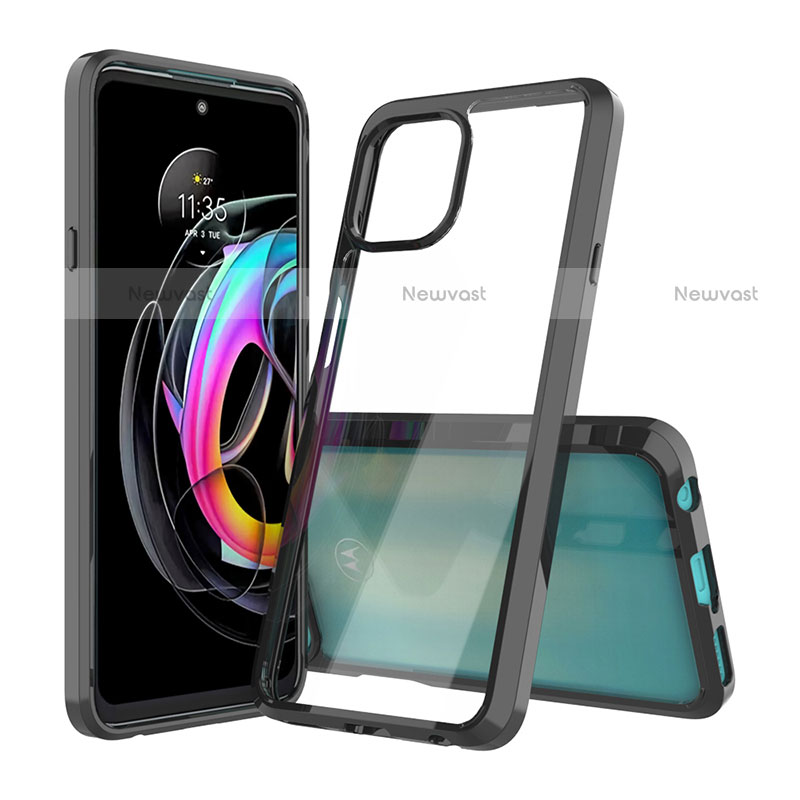 Silicone Transparent Frame Case Cover for Motorola Moto Edge 20 Lite 5G