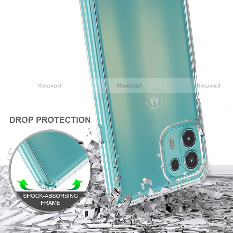 Silicone Transparent Frame Case Cover for Motorola Moto Edge 20 Lite 5G
