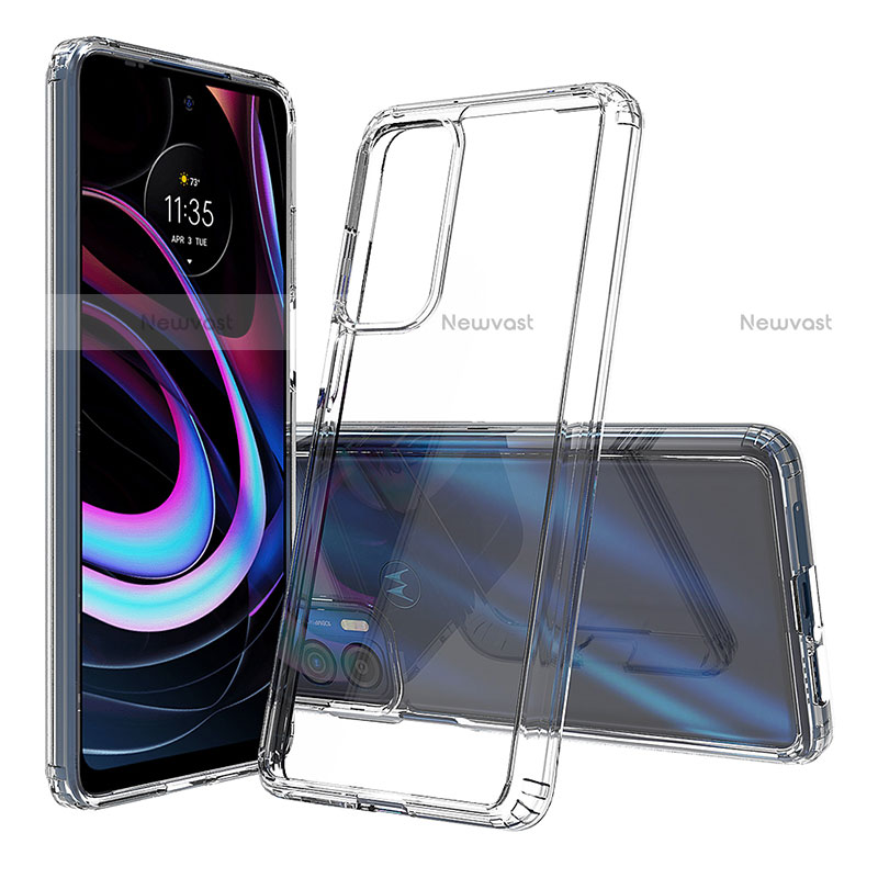 Silicone Transparent Frame Case Cover for Motorola Moto Edge (2021) 5G