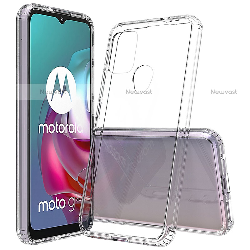 Silicone Transparent Frame Case Cover for Motorola Moto G10