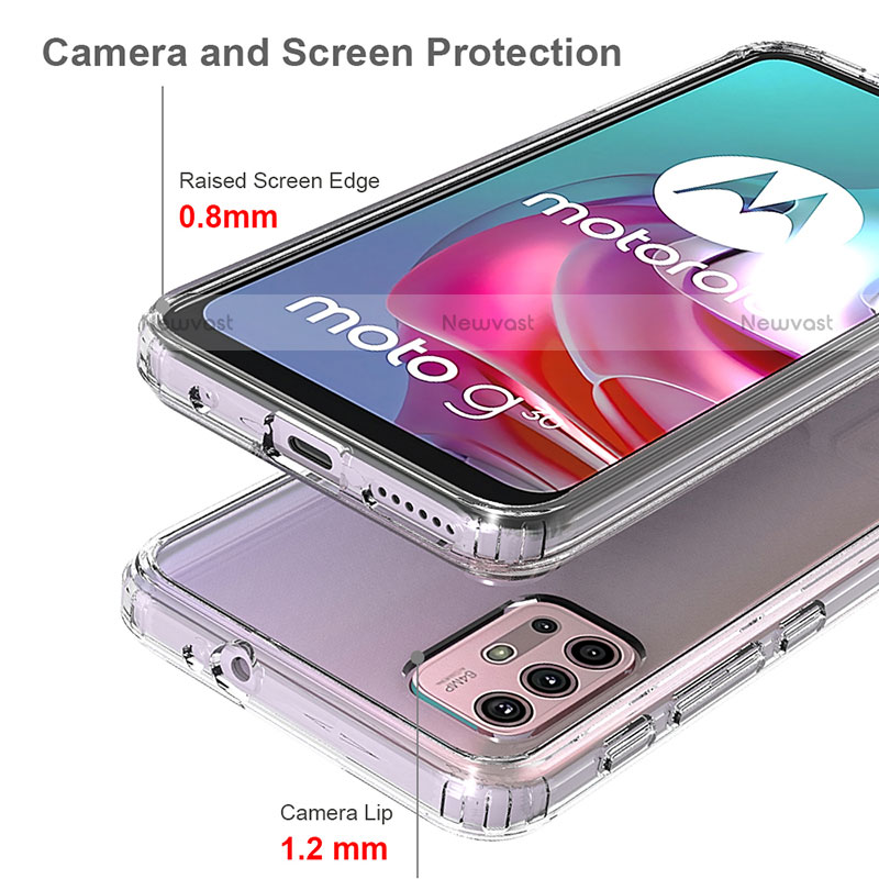 Silicone Transparent Frame Case Cover for Motorola Moto G10