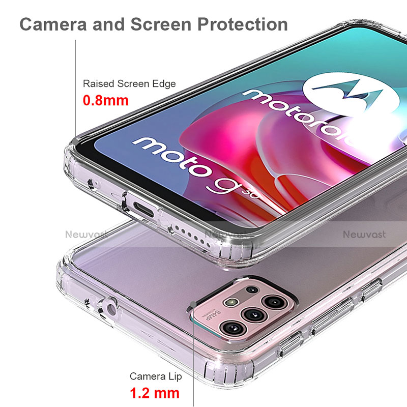 Silicone Transparent Frame Case Cover for Motorola Moto G20