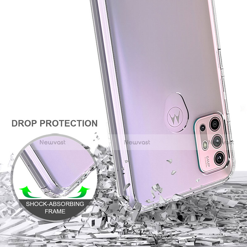 Silicone Transparent Frame Case Cover for Motorola Moto G30