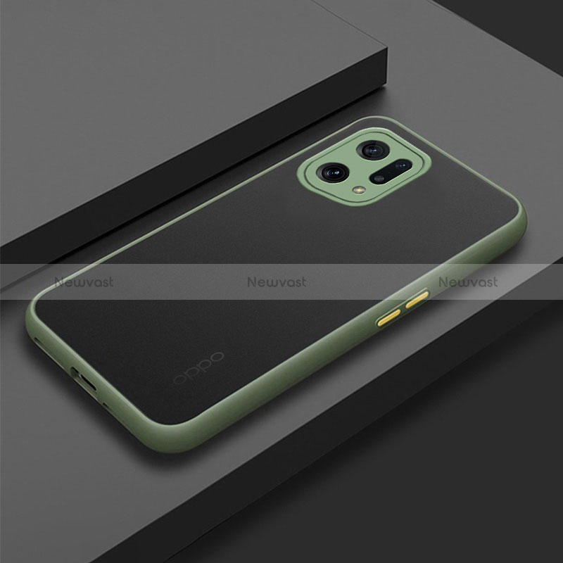 Silicone Transparent Frame Case Cover for Oppo Find X5 5G