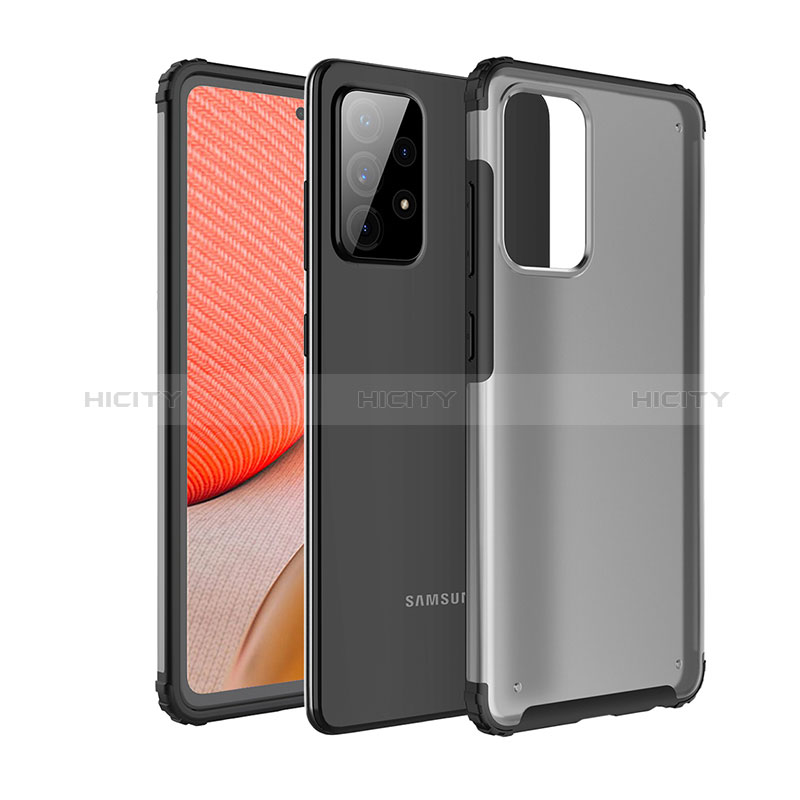 Silicone Transparent Frame Case Cover for Samsung Galaxy A72 5G