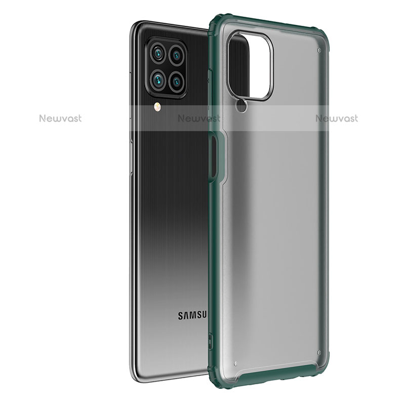 Silicone Transparent Frame Case Cover for Samsung Galaxy M62 4G Green