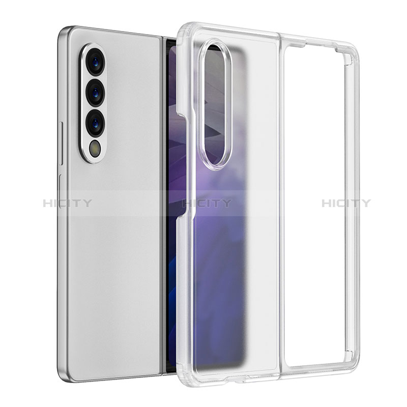 Silicone Transparent Frame Case Cover for Samsung Galaxy Z Fold4 5G Clear