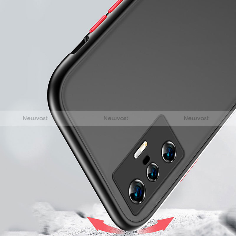 Silicone Transparent Frame Case Cover for Vivo X70 5G