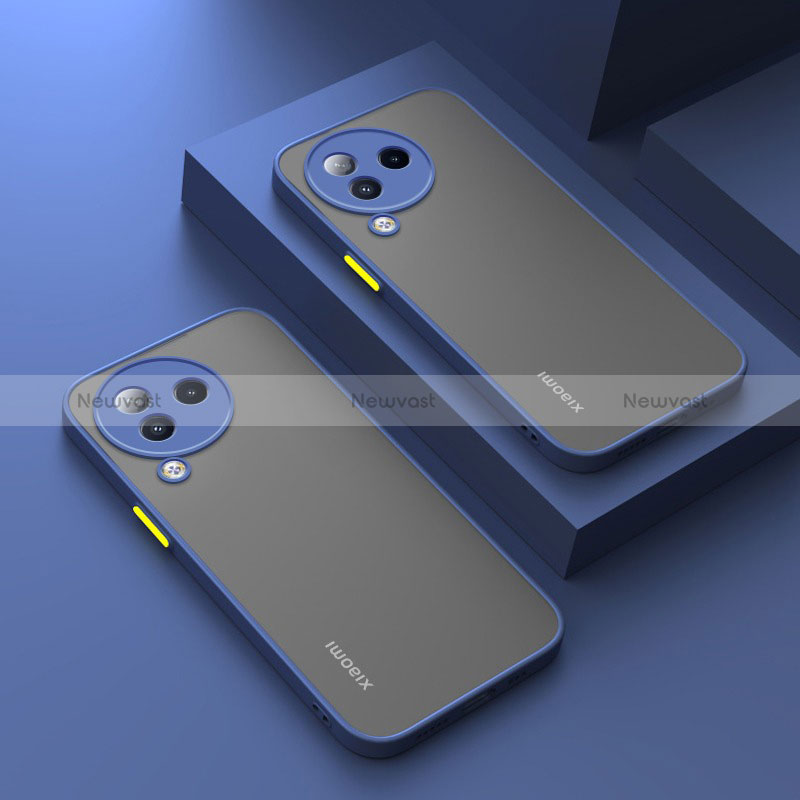 Silicone Transparent Frame Case Cover for Xiaomi Civi 3 5G Blue