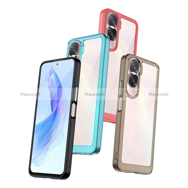 Silicone Transparent Frame Case Cover J01S for Huawei Honor 90 Lite 5G