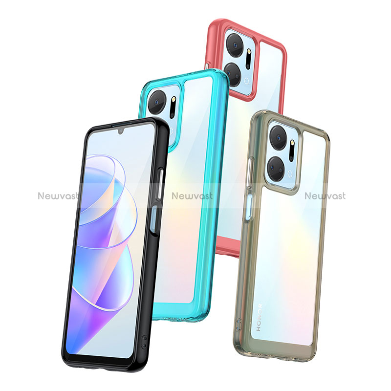 Silicone Transparent Frame Case Cover J01S for Huawei Honor X7a