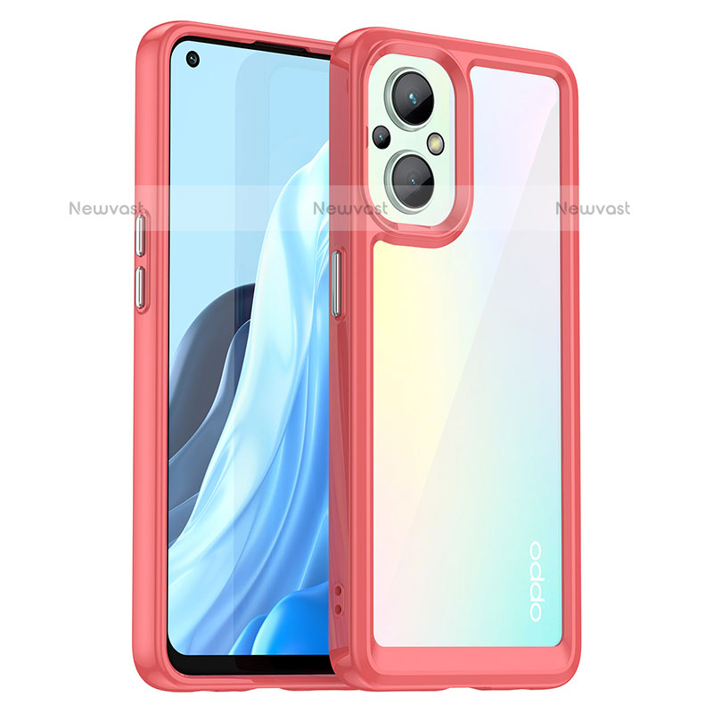 Silicone Transparent Frame Case Cover J01S for Oppo F21s Pro 5G