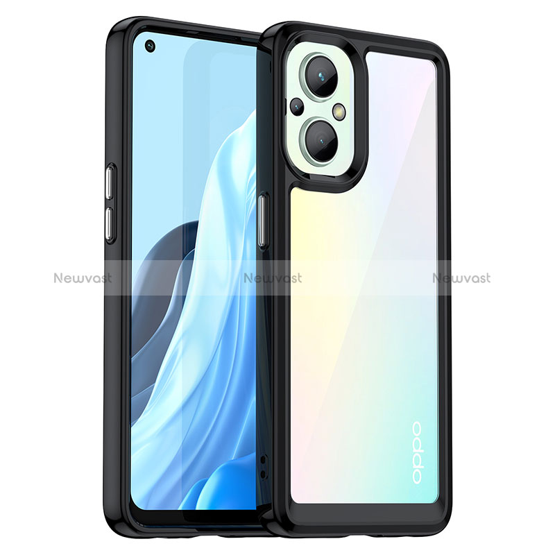 Silicone Transparent Frame Case Cover J01S for Oppo Reno7 Lite 5G