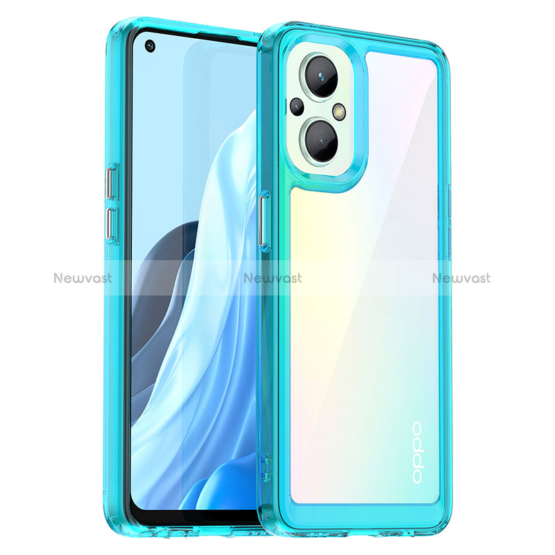 Silicone Transparent Frame Case Cover J01S for Oppo Reno7 Lite 5G