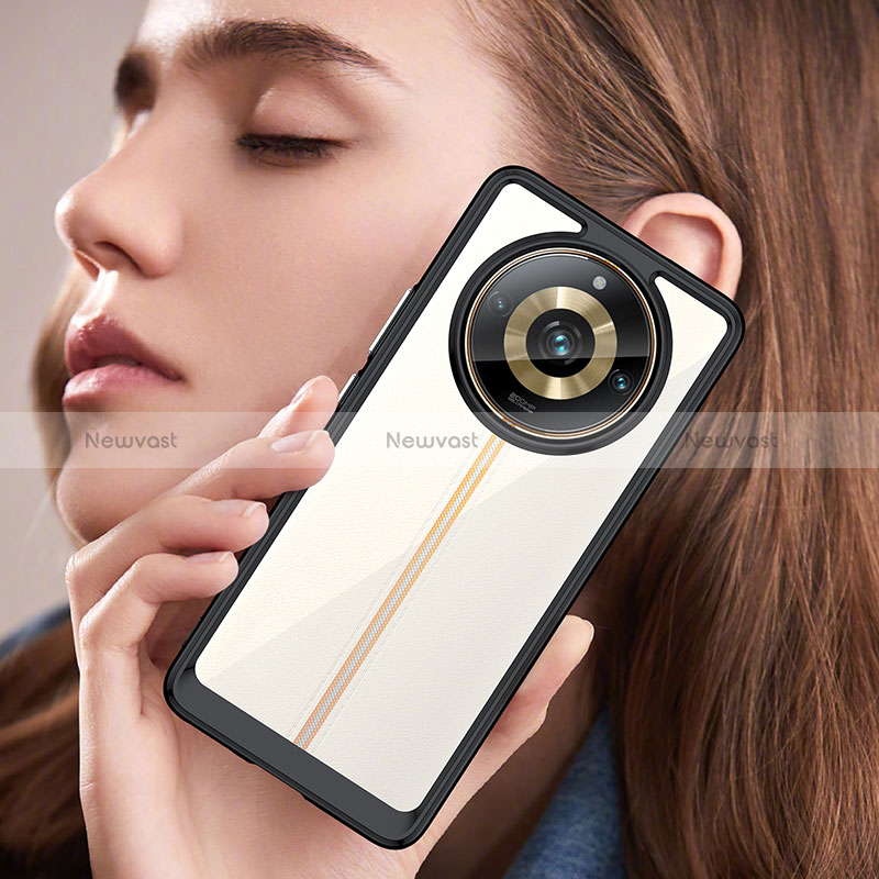 Silicone Transparent Frame Case Cover J01S for Realme 11 Pro+ Plus 5G