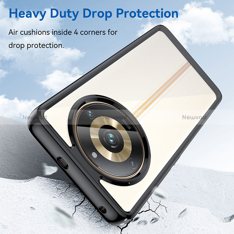 Silicone Transparent Frame Case Cover J01S for Realme 11 Pro+ Plus 5G