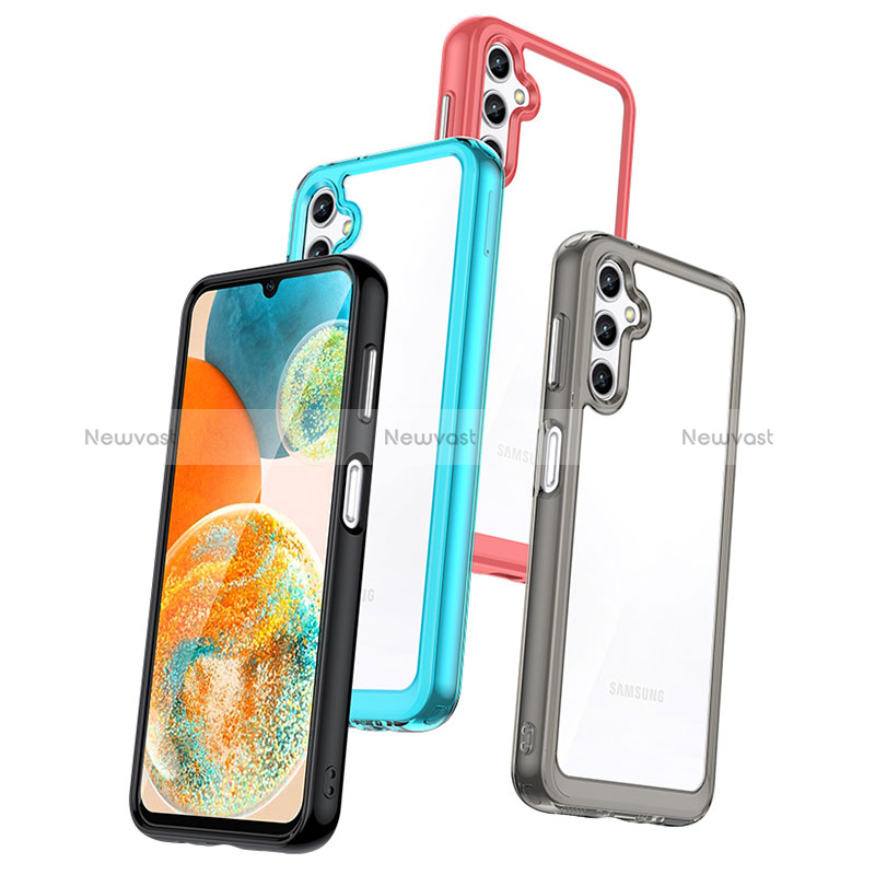 Silicone Transparent Frame Case Cover J01S for Samsung Galaxy A14 5G