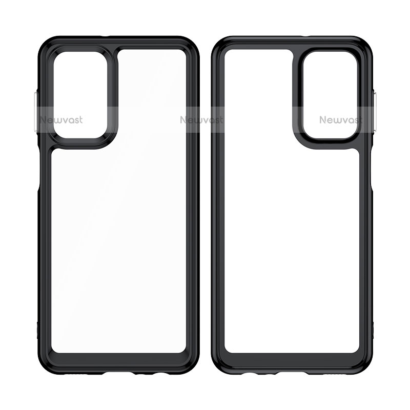 Silicone Transparent Frame Case Cover J01S for Samsung Galaxy A23 5G