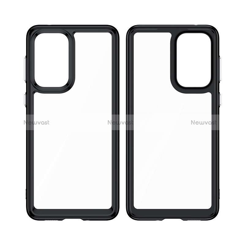 Silicone Transparent Frame Case Cover J01S for Samsung Galaxy A33 5G