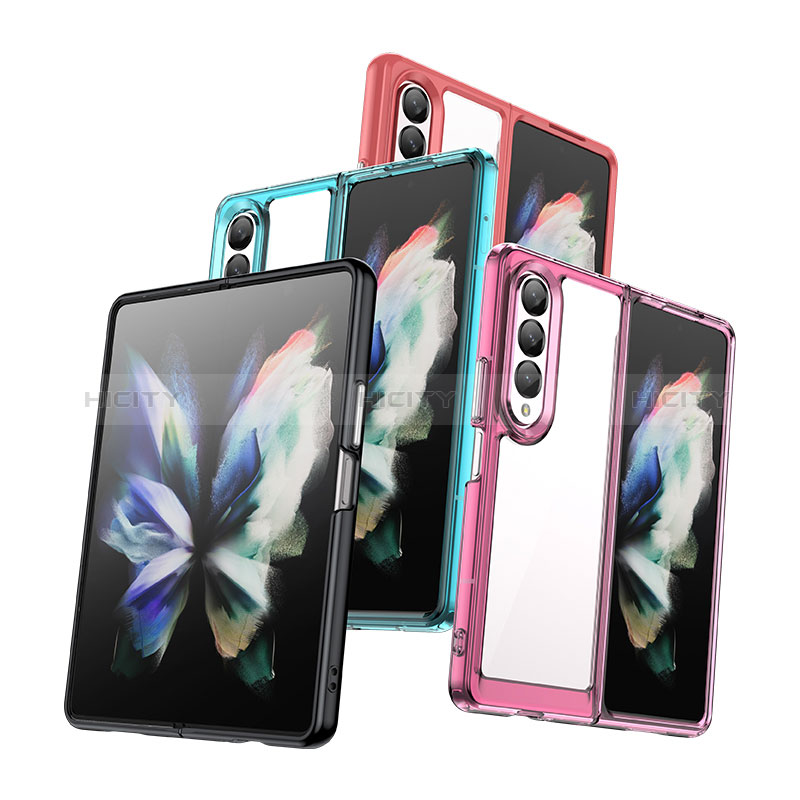 Silicone Transparent Frame Case Cover J01S for Samsung Galaxy Z Fold4 5G