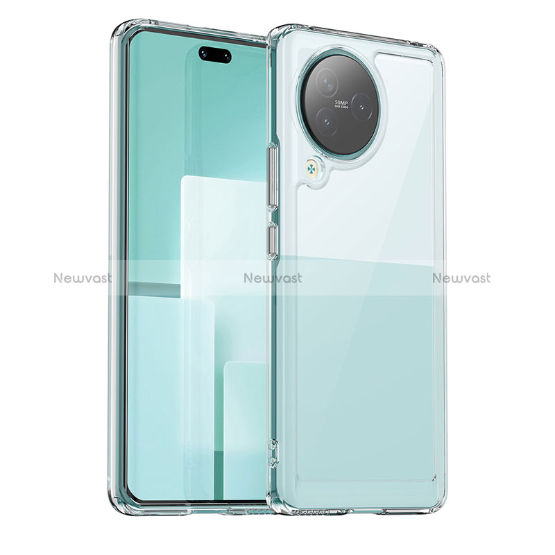 Silicone Transparent Frame Case Cover J01S for Xiaomi Civi 3 5G Clear