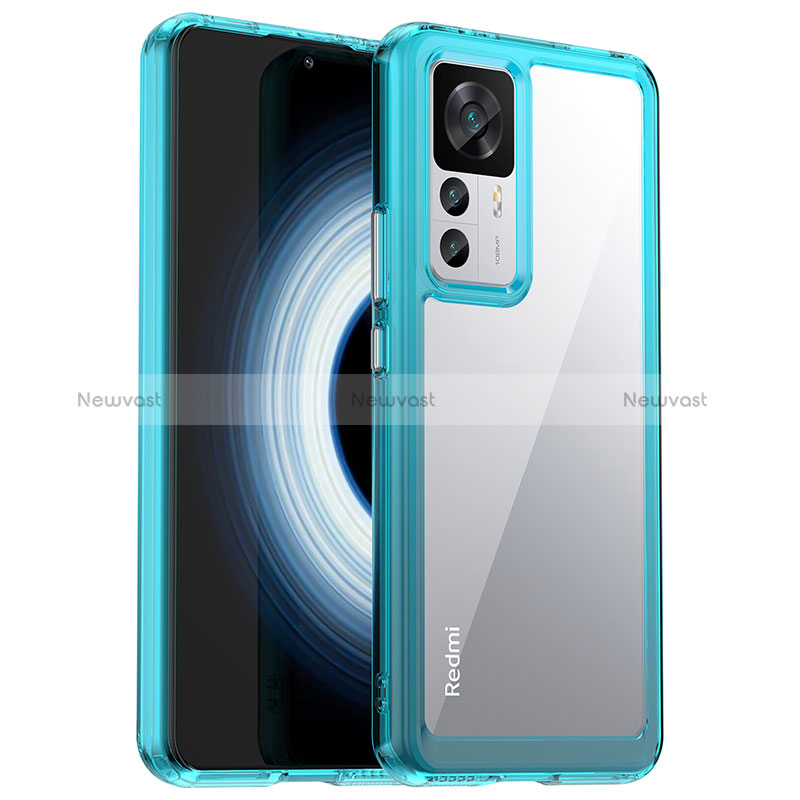 Silicone Transparent Frame Case Cover J01S for Xiaomi Mi 12T Pro 5G