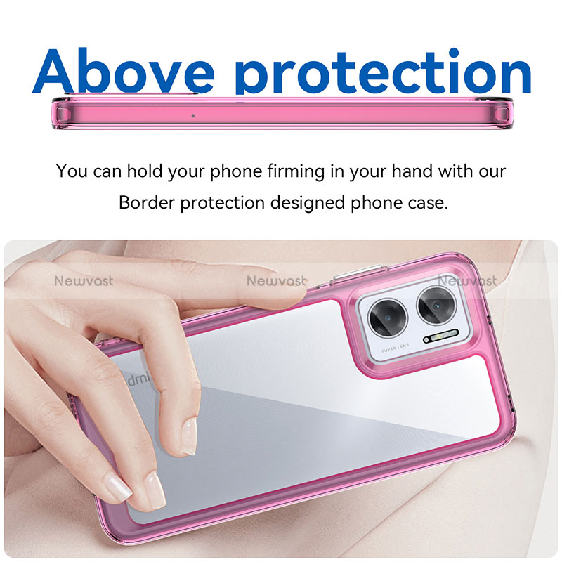 Silicone Transparent Frame Case Cover J01S for Xiaomi Redmi 10 Prime Plus 5G