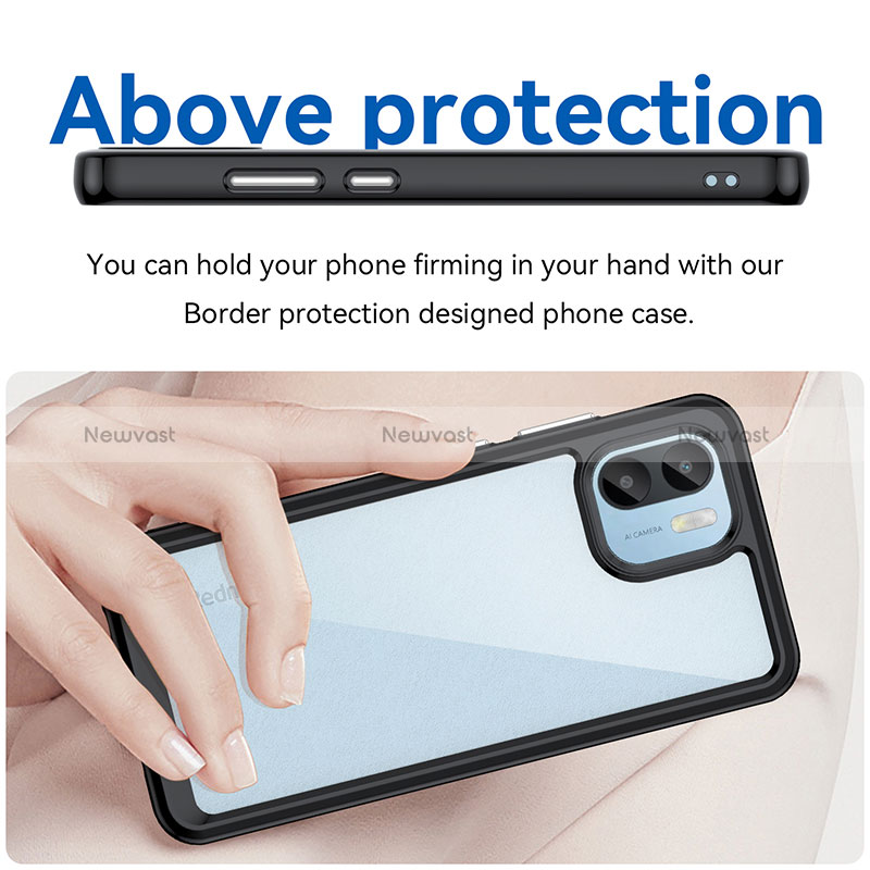 Silicone Transparent Frame Case Cover J01S for Xiaomi Redmi A1