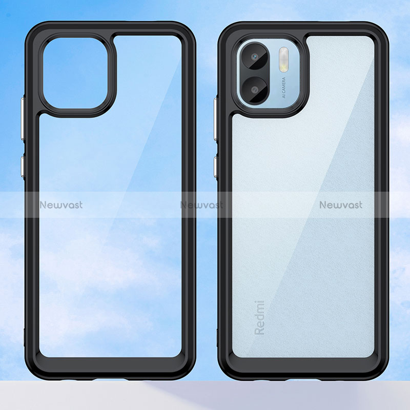 Silicone Transparent Frame Case Cover J01S for Xiaomi Redmi A1