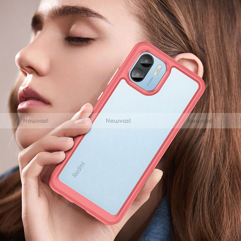 Silicone Transparent Frame Case Cover J01S for Xiaomi Redmi A1