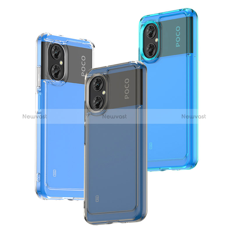 Silicone Transparent Frame Case Cover J01S for Xiaomi Redmi Note 11R 5G